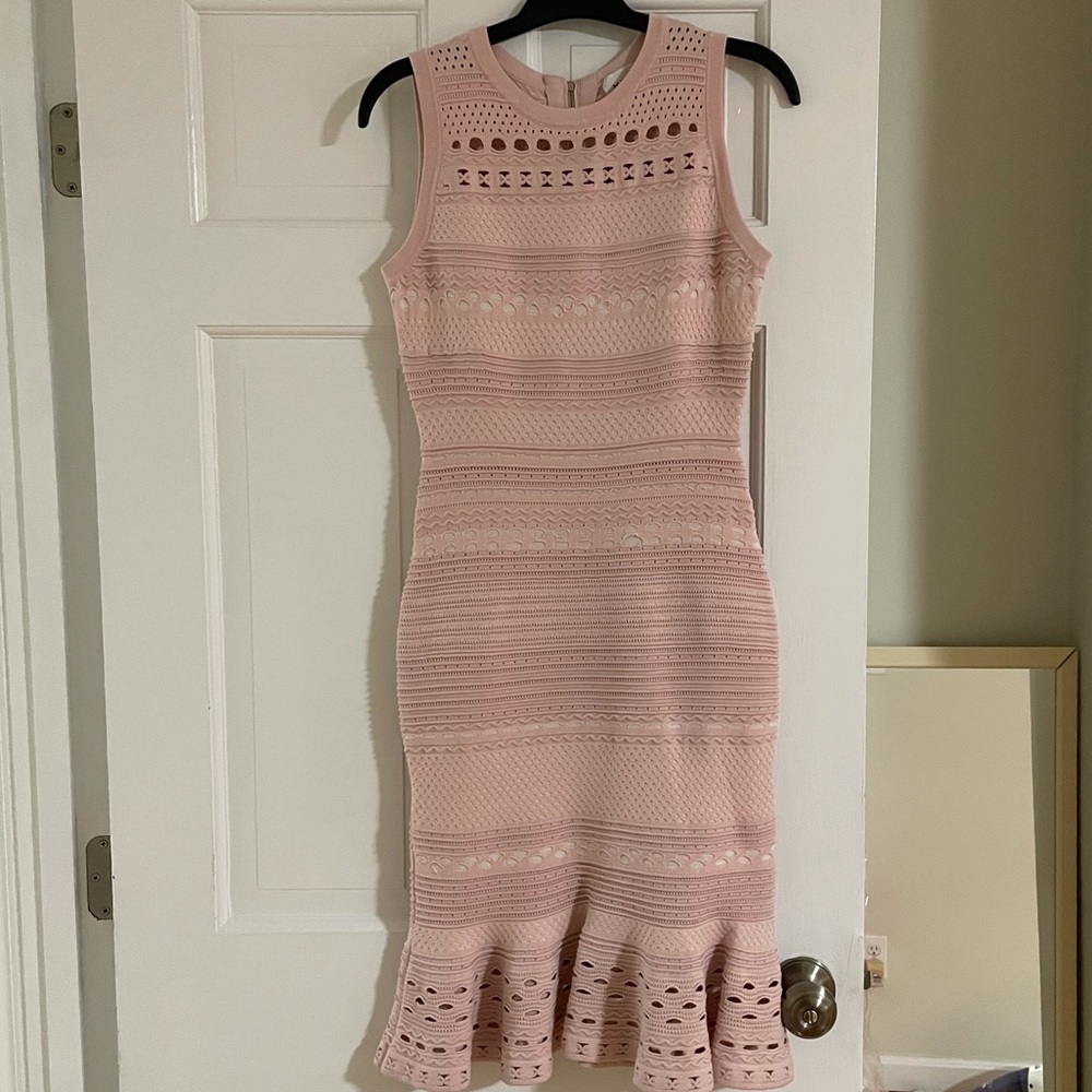 Pink mermaid knit dress